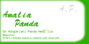 amalia panda business card